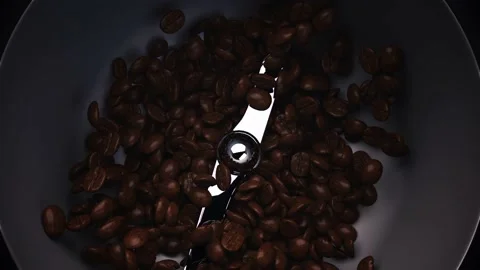 Super Slow Motion Shot of Coffee Grinder on Studio Background Stock Footage 230100746