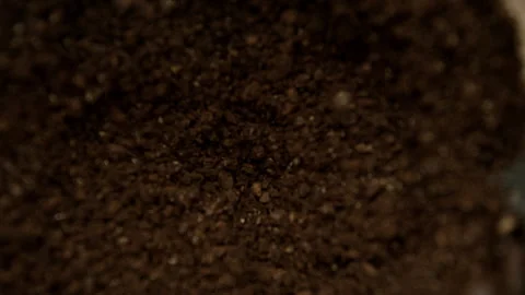 Super Slow Motion Shot of Coffee Beans in a Grinder Stock Footage 270405356