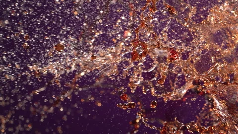 Super Slow Motion Shot of Cola Splash at 1000 fps. Stock Footage 287858959