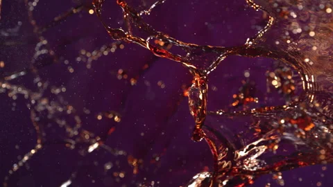 Super Slow Motion Shot of Cola Splashing at 1000 fps. Stock Footage 287859075