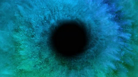 Super Slow Motion Shot of Color Powder Vortex Isolated on Black Background at Stock Footage