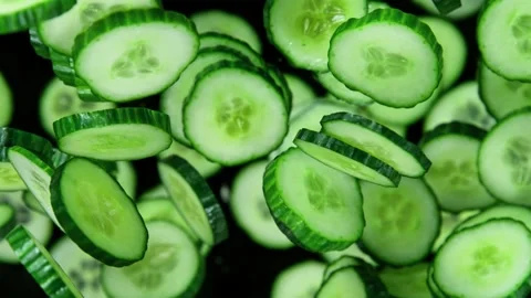 Super Slow Motion Shot of Cucumber Explosion Towards Camera at 1000fps. Stock Footage