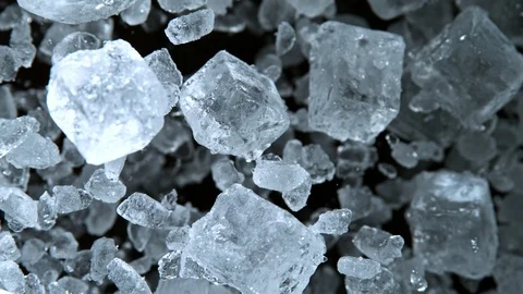 Super Slow Motion Shot of Exploding Crushed Ice Towards Camera at 1000fps. Stock Footage 120007479