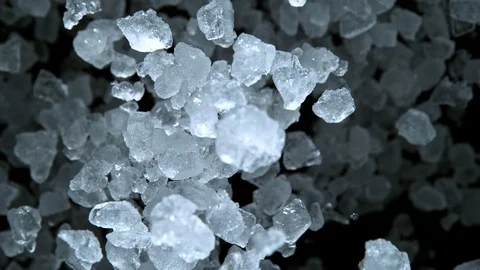 Super Slow Motion Shot of Exploding Crushed Ice Towards Camera at 1000fps. Stock Footage 120132879