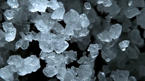 Super Slow Motion Shot of Exploding Crushed Ice Towards Camera at 1000fps. Stock Footage 120302930