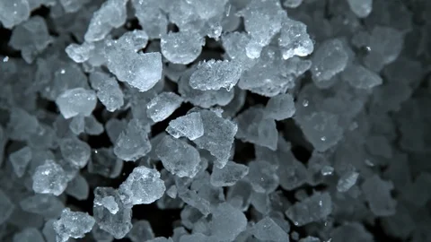 Super Slow Motion Shot of Exploding Crushed Ice Towards Camera at 1000fps. Stock Footage 120739507