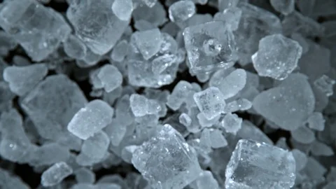 Super Slow Motion Shot of Exploding Crushed Ice Towards Camera at 1000fps. Stock Footage 120760752