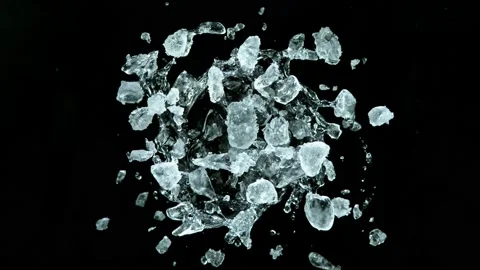 Super Slow Motion Shot of Exploding Crushed Ice Stock Footage 135286821