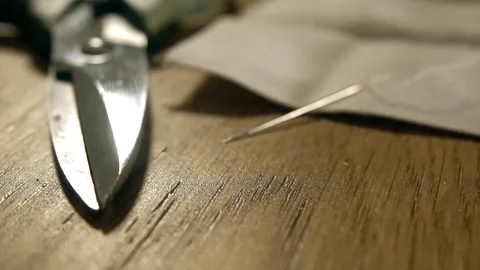 Super slow motion shot of falling and bouncing French flag button. Made in Stock Footage 70582931