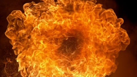 Super Slow Motion Shot of Fire Explosion at 1000fps, Stock Footage 106917882