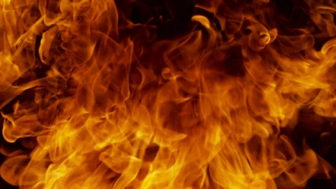 Super Slow Motion Shot of Fire Flames at 1000fps. Stock Footage 116164396