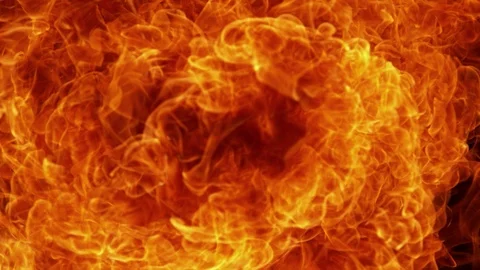 Super Slow Motion Shot of Fire Explosion Towards the Camera at 1000fps, Stock Footage 122590563
