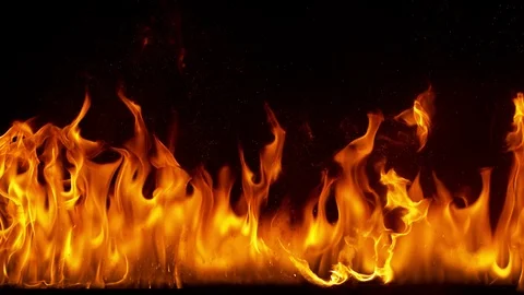 Super Slow Motion Shot of Fire Flames Is... | Stock Video | Pond5