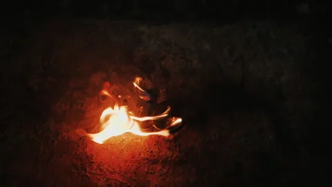 Super Slow Motion Shot of Fire Flames Isolated on Black Background. Stock Footage 147352866