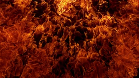 Super Slow Motion Shot of Fire Background Isolated on Black at 1000fps. Stock Footage 236856843