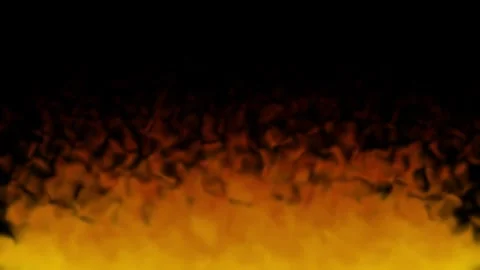 Super Slow Motion Shot Of Fire Flames Dark Canvas 4K Energy Blast Overlay Stock Footage 346406478