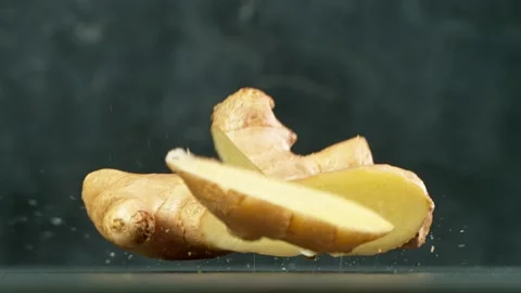 Super Slow Motion Shot of Flying Ginger Video stock 139885464
