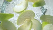 Super Slow Motion Shot Of Fresh Green Apple Stock Footage
