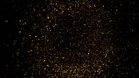 Super Slow Motion Shot of Glittering Particles on Black with Rotation, 1000fps Stock Footage 289830680