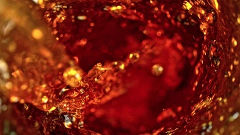 Super Slow Motion Shot of Ice Tea Vortex at 1000 fps. Stock Footage 108738913