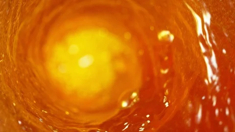 Super Slow Motion Shot of Ice Tea Vortex at 1000 fps. Video stock 117927230