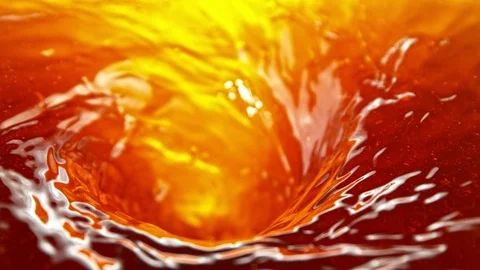Super Slow Motion Shot of Ice Tea Vortex at 1000 fps. Stock Footage 124686641