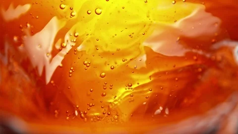 Super Slow Motion Shot of Ice Tea Vortex at 1000 fps. Video stock 125467643