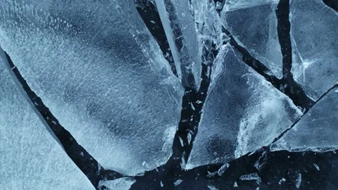 Super Slow Motion Shot of Ice Breaking at 1000 fps. Stock Footage 146962510