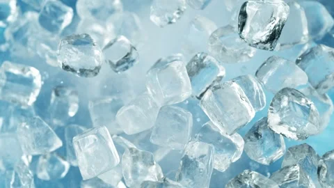 Super Slow Motion Shot of Ice Cubes Explosion Towards Camera at 1000fps. Stock Footage 246883494