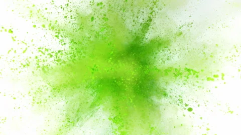 Super Slow Motion Shot of Matcha Powder Exploded Towards Camera Isolated on Video stock 313737901
