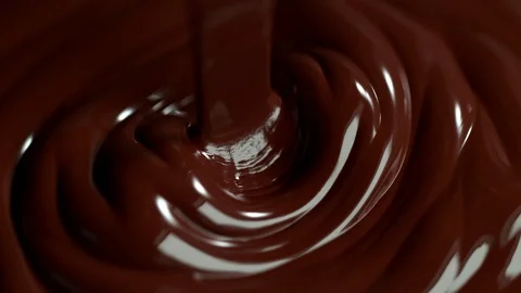 Super Slow Motion Shot of Pouring Meldet Chocolate at 1000fps. Stock Footage 116398295
