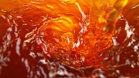 Super Slow Motion Shot of Pouring Alcohol Liquid into Vortex at 1000 fps. Stock Footage 125309072