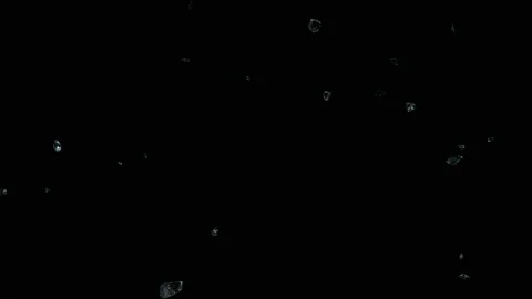 Super Slow Motion Shot of Real Glass Break Isolated on Black Background. Stock-Footage 172428745