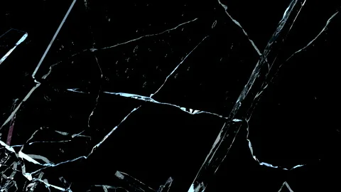 Super Slow Motion Shot of Real Glass Break Isolated on Black Background. Stock Footage 172429196
