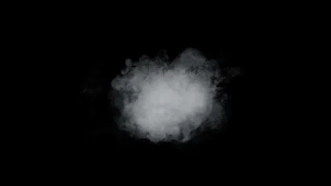 Super Slow Motion Shot of Real Smoke Cloud Isolated on Black at 1000fps. Stock Footage 340471341