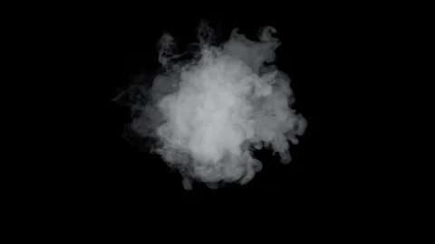 Super Slow Motion Shot of Real Smoke Cloud Isolated on Black at 1000fps. Stock Footage 341251829