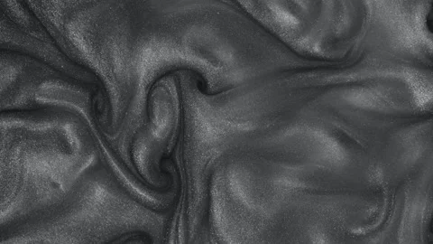 Super Slow Motion Shot of Silver Glittering Liquid Background at 1000fps. Stock Footage 166051427