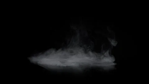 Super Slow Motion Shot of Smoke Cloud Isolated on Black at 1000fps. Video stock 330949166