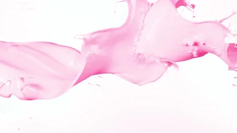 Super Slow Motion Shot of Splashing Strawberry Milk at 1000fps. Vídeo Stock 139046531