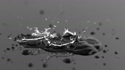 Super Slow Motion Shot of Water Drops on Black Background at 1000 fps. 스톡 동영상 139764239
