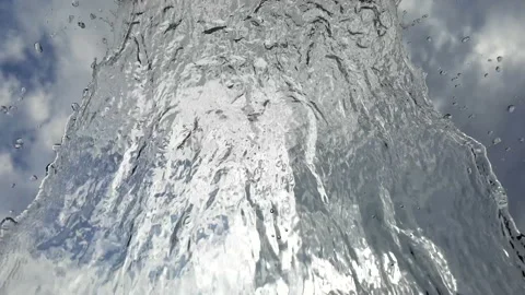 Super Slow Motion Shot of Water at 1000 fps. Waterfall at 1000 frames per second Stock Footage 197546808