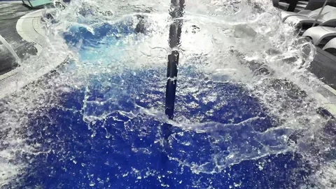 Super Slow Motion Shot of Water at 1000 fps. Waterfall at 1000 frames per second Stock Footage 217418326