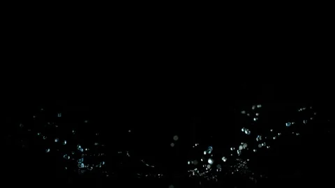 Super Slow Motion Shot of Water Crown Splash Isolated on Black Background at Stock Footage 332680770