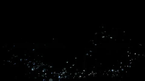 Super Slow Motion Shot of Water Crown Splash Isolated on Black Background at Stock Footage 334664377