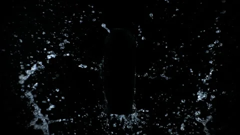 Super Slow Motion Shot of Water Splash with Place for Your Product at 1000fps. Stock Footage 341834741