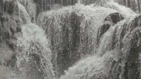 Super slow motion shot of waterfall 库存影片 75618660