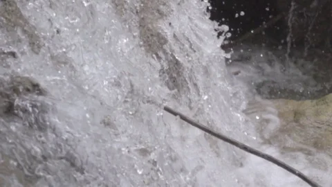 Super slow motion shot of waterfall Stock Footage 75618720