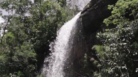Super slow motion shot of waterfall Stock Footage 79409059