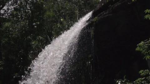Super slow motion shot of waterfall Stock Footage 79409705
