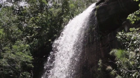Super slow motion shot of waterfall Stock Footage 79410378
